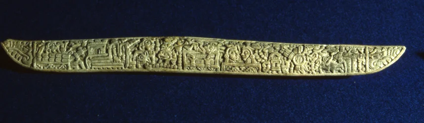 Gesneden Jaguar bot, uit Graf 7, Monte Alban, Oaxaca, Post Klassieke periode
